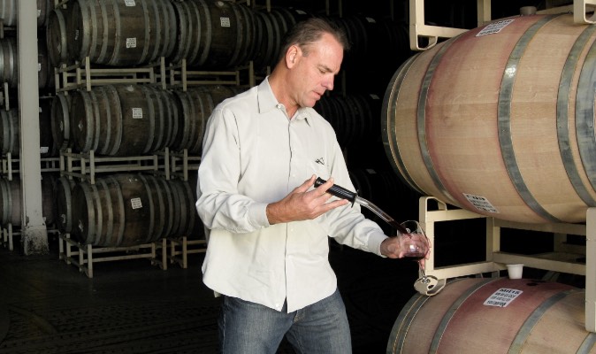 Courtney Benham sampling wine